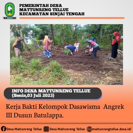 Kerja bakti Dasawisma Dusun Batulappa